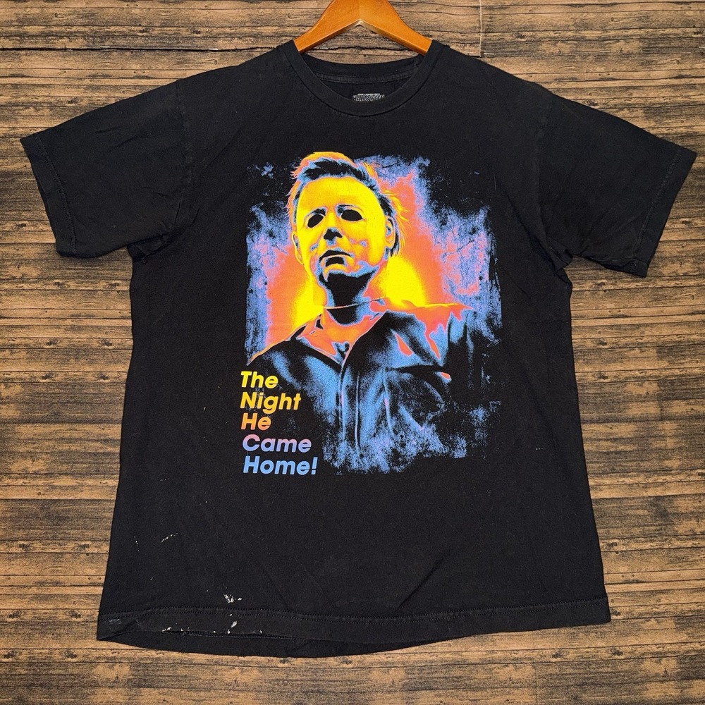 Halloween T-shirt L Michael Myers The Night He Came Home John Carpenter Horror